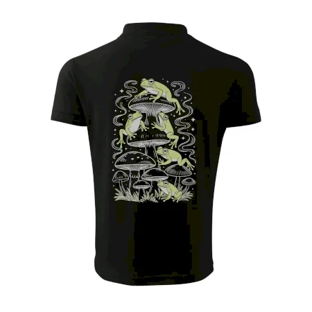 Goblincore frogs and various mushrooms