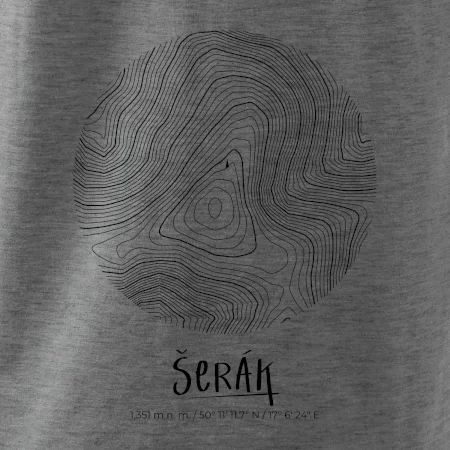 Šerák - vrstevnice v kruhu