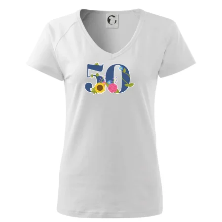 Květinové číslo kreslené - 50