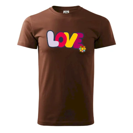 Love nápis s květinou