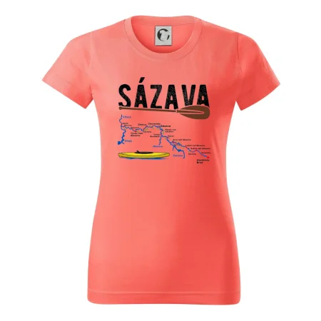 Mapa řeky Sázavy