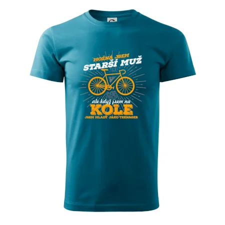 Starší muž - cyklista silniční kolo