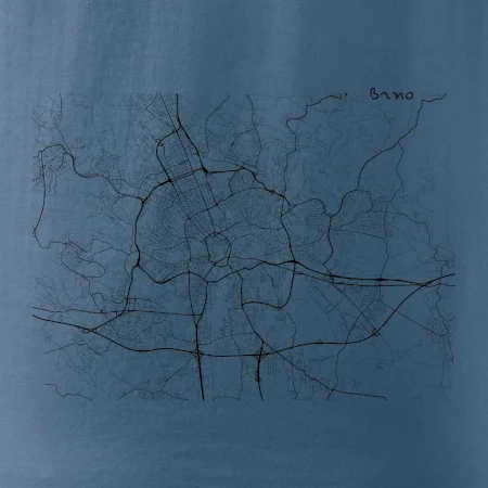 Černobílá mapa Brno