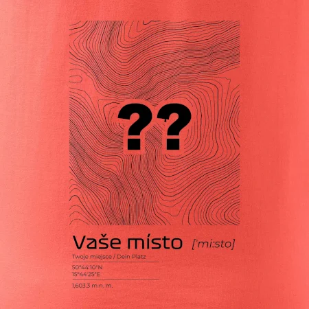 Vaše místo - vrstevnice v obdélníku