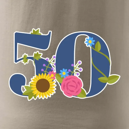 Květinové číslo kreslené - 50