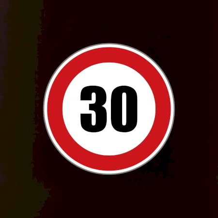 Dopravní značka - omezení rychlosti 30