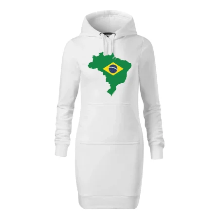 Brazílie vlajka v mapě