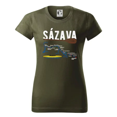 Mapa řeky Sázavy