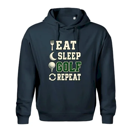 Eat sleep golf repeat typografie