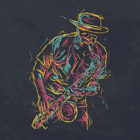 Jazz saxofon splash