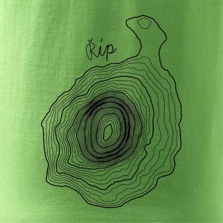 Říp - vrstevnice psací