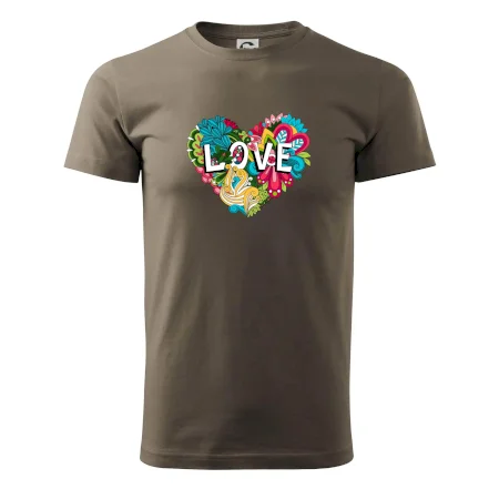 Love nápis květovaný