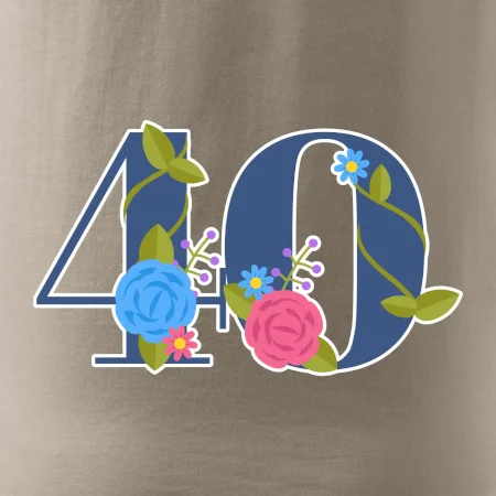 Květinové číslo kreslené - 40