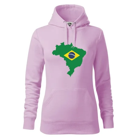 Brazílie vlajka v mapě