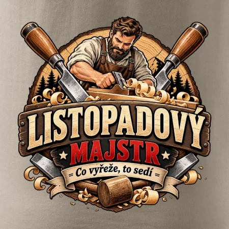 Listopadový truhlář mistr dřeva a hoblíku