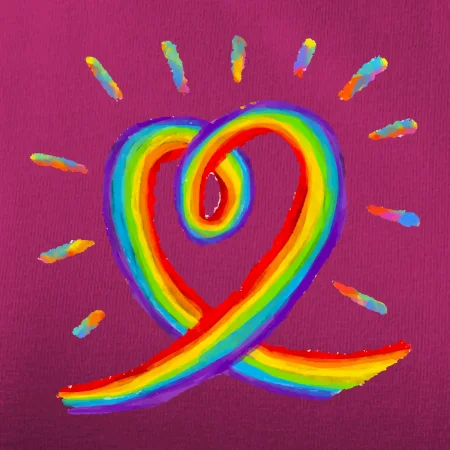 Srdce pride duha kreslená