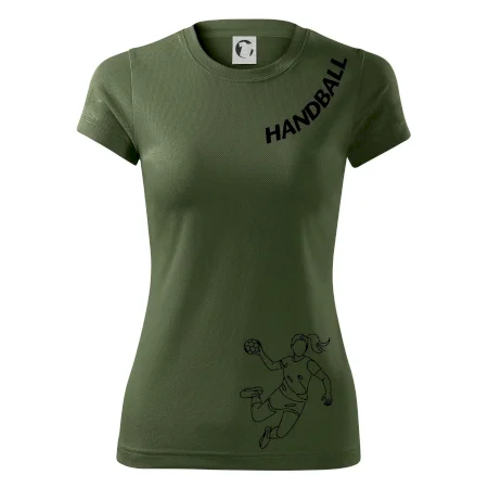 Handball nápis šikmo  - holka