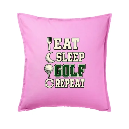 Eat sleep golf repeat typografie