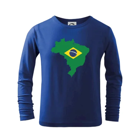 Brazílie vlajka v mapě
