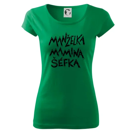Manželka mamina šéfka - nápis štětkou (Pecka design)