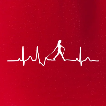 EKG nordic walking žena