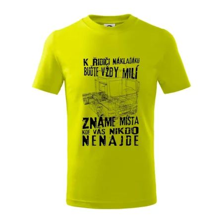 K řidiči náklaďáku buďte vždy milý