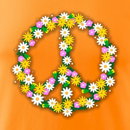 Peace symbol kopretiny