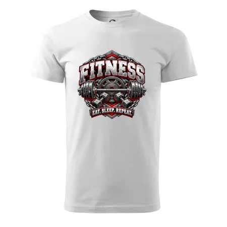 Fitness činka a závaží eat sleep repeat