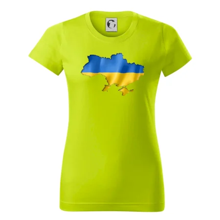 Ukrajina vlajka mapa
