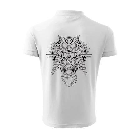 Steampunk sova černobílá