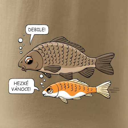 Hezké Vánoce Kapr a Koi kapr (Hana-creative)