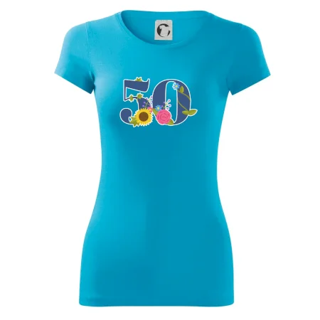 Květinové číslo kreslené - 50