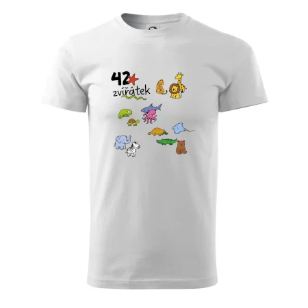 Tričko + 42 nažehlovacích zvířátek