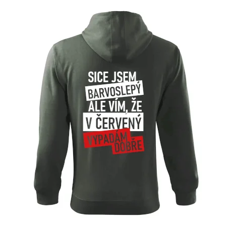Sice jsem barvoslepý, ale vím, že v červené vypadám dobře