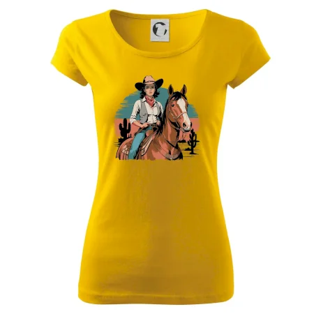 Cowgirl vintage na koni