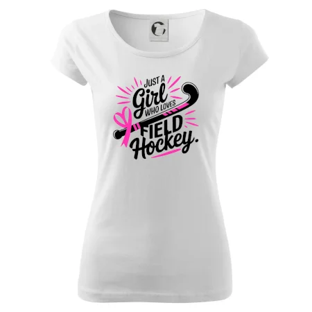 Just a girl who loves field hockey černo růžové