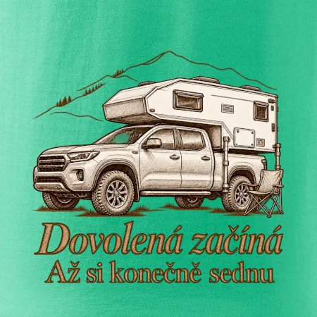 Máma dovolená začíná až si konečně sednu obytný pick-up