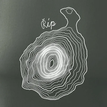 Říp - vrstevnice psací
