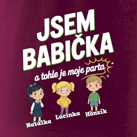 Babička a její parta (obrázky a jména vnuků)