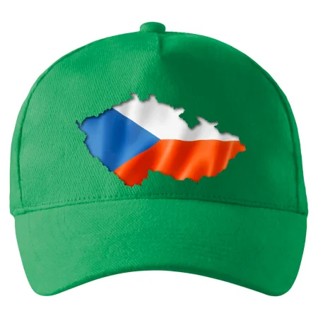 Česká vlajka v obrysu republiky