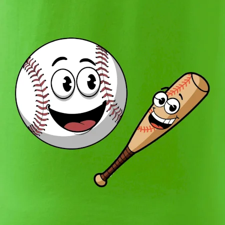 Parové triko - baseballová pálka a míček