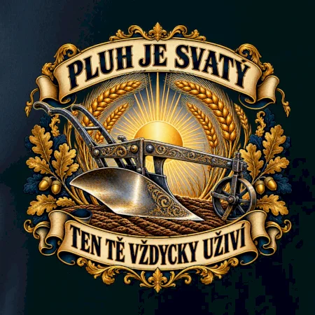 Posvátný pluh s pšeničnou svatozáří