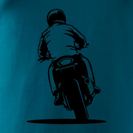 Motorkář na zádech - silnice