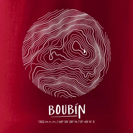 Boubín - vrstevnice v kruhu
