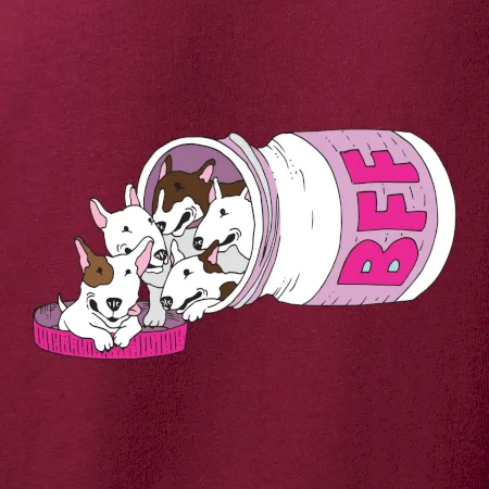 Bullterrier Friends Forever růžové (Pecka design)
