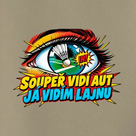 Badminton soupeř vidí aut já lajnu