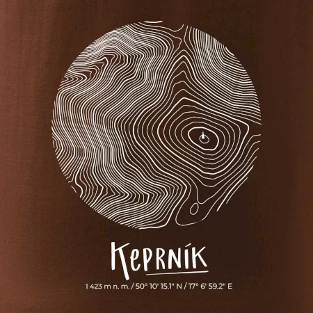 Keprník - vrstevnice v kruhu