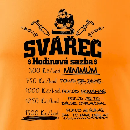 Svářeč - hodinová sazba