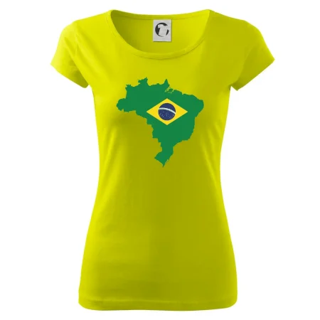 Brazílie vlajka v mapě