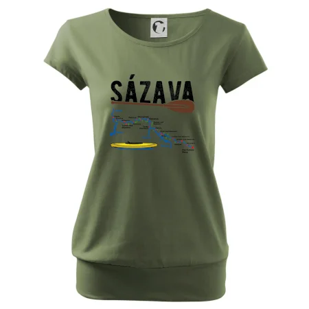 Mapa řeky Sázavy